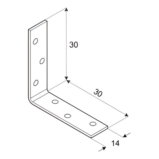 Meubelhoek KW 30 30x30x14x1,5 thermisch verzinkt 000-350 (4)