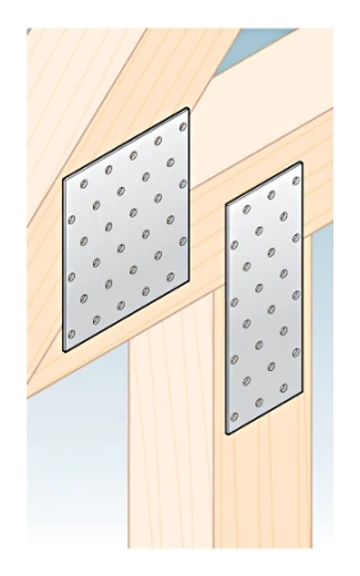 Geperforeerde plaat vlakke verbinder PP 2 40x100x2,0 000-359 (6)