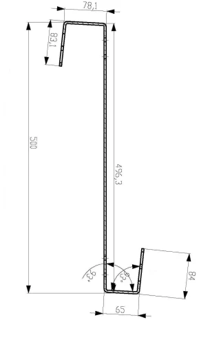 Dakhaak S500 voor schuine daken PV-08-03 (1)