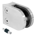 Glashouder 50x40x26 mm met pin, glas 6-10,76 mm, AISI 304, systeem 42,4, glanzend 000-264 (1)