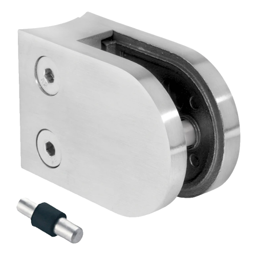 Glashouder 50x40x26 mm met pin, glas 6-10,76 mm, AISI 304, systeem 42,4, glanzend 000-264 (1)
