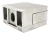 Glashouder 45x45x26 mm met pin-beugel glas 6–10,76 mm AISI 304 vlak systeem satijn 000-268 (3)