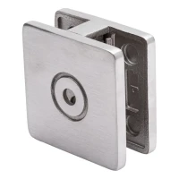 Glashouder 8-10 mm 60x60x28 mm AISI 304 vlak systeem satijn
