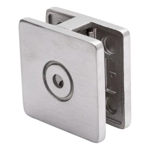 Glashouder 8-10 mm 60x60x28 mm AISI 304 vlak systeem satijn