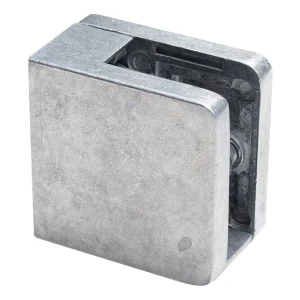 Glashouder 6-10,76 mm 45x45x26 mm, beugel en pin, zamak, vlak systeem, ruw