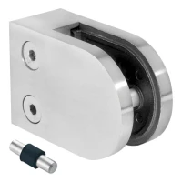 Glashouder 6-10,76 mm 63x45x28 mm pin AISI 304 vlak systeem satijn