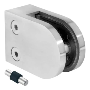 Glashouder 6-10,76 mm 63x45x28 mm pin AISI 304 vlak systeem satijn