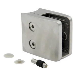 Glashouder 8-12,76 mm 52x52x32 mm beugel en pin AISI 304 systeem 42,4 mm satijn