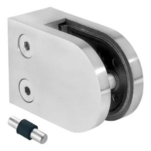 Glashouder 6-12,76 mm 63x45x30 mm pin AISI 304 vlak systeem satijn