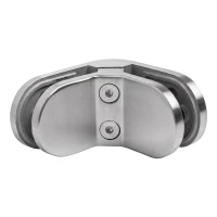 Glashouder 6-12,76 mm 90° ovaal 82x45x30 mm pin AISI 304 satijn
