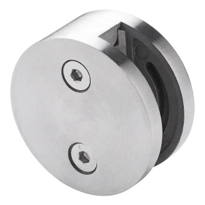 Glashouder 8-12,76 mm enkelzijdig fi 60 mm AISI 304 vlak systeem satijn
