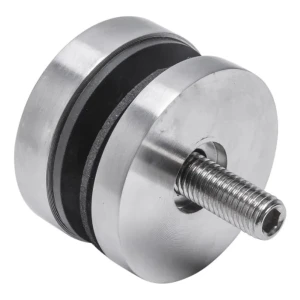 Puntbevestiging voor glas 8-17,52mm fi 50/8/M10x50 AISI 304 vlak systeem satijn