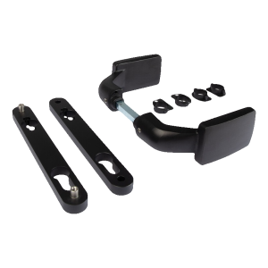 Locinox 3006FIX – zwarte aluminium deurgreep voor hekken en poorten