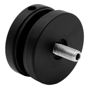 Puntbevestiging voor glas 8-17,52 mm fi 50/8/M8x45 AISI 304 vlak systeem zwart