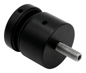 Punt glasbevestiging rotula glas fi 50mm draad M10 vlak systeem zwart