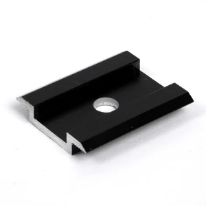Middenklem H8 Aluminium 6060 gat M8 Geanodiseerd