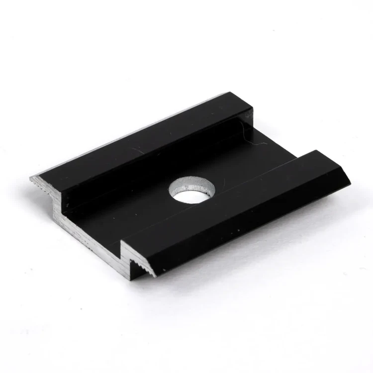 Middenklem H8 Aluminium 6060 gat M8 Geanodiseerd PV-04-04