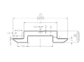 Middenklem H8 Aluminium 6060 gat M8 Geanodiseerd PV-04-04 (1)