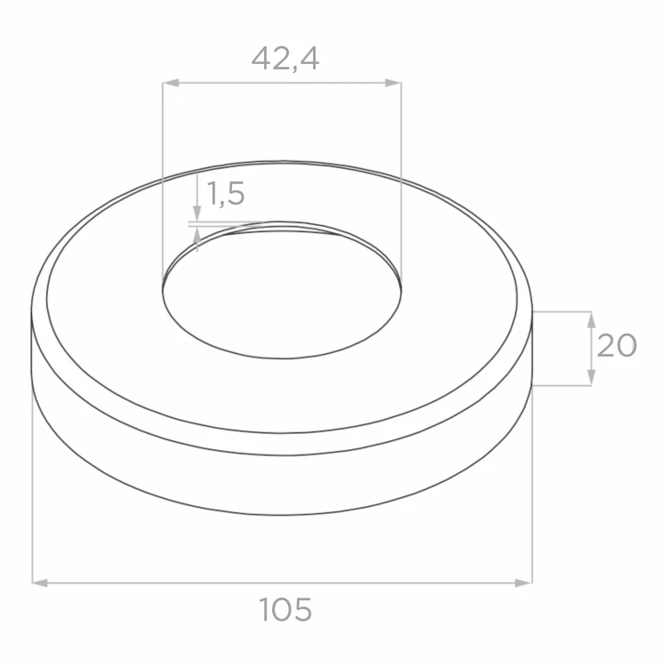 Hoekbalusterpaal voor glas ø 42,4x1060/1102,4mm 4 houders geslepen 000-559 (4)
