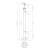 Hoekbalusterpaal voor glas ø 42,4x1060/1102,4mm 4 houders geslepen 000-559 (5)