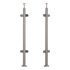 Balustradepaal middenstuk fi 42,4x1060/1102,4 mm/ 4 glashouders
