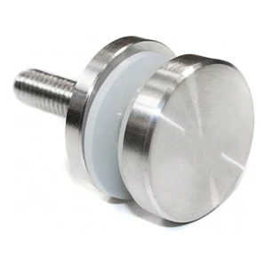 Puntbevestiging glas 4-16,76mm ø 30/4/M8 AISI304 plat systeem satijn