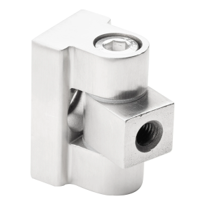 180° scharnier voor glashouder 45 x 45 x 26 mm AISI304, satijn