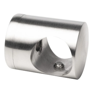 Doorvoerbeugel voor staaf Ø19 mm voor vlakke montage AISI304 satijn