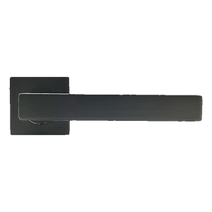 PSG Genova – zwarte deurklink met vierkant schild, roestvrij staal