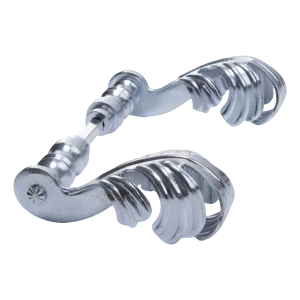 Postal – gesmede deurgreep voor hekken en poorten H135×L90 mm set gegalvaniseerd