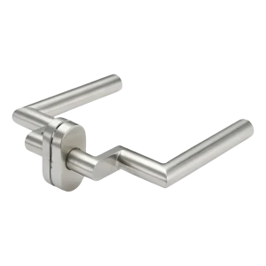 PSG Katania – roestvrijstalen deurgreep met ovaal schild en uitsparing