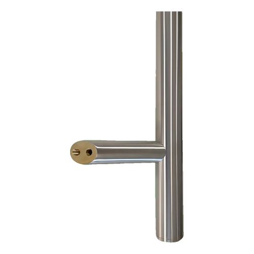 Ronde eenzijdige deurgreep 32×800 mm – roestvrijstaal AISI 304, satijn, 45° bevestiging 000-723 (2)