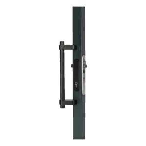 Locinox – vaste greep voor poort van geanodiseerd aluminium 365 mm, zwart, eenzijdig 60°