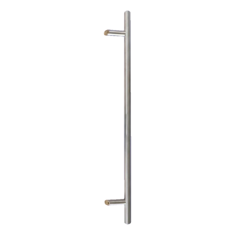 Eenzijdige ronde deurgreep-beugel 45° RVS AISI 304 satijn 32×1000 mm 000-752 (1)