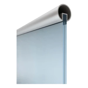 Kozza aluminium ronde handgreep Ø40 mm voor glazen balustrade – glas 12–13,52 mm, 5 m