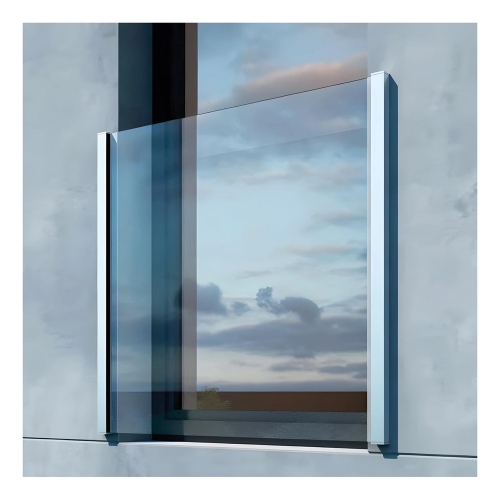 Kozza KB5000 – complete aluminium Frans balkon H1100 mm, glas 16–17,52 mm, mat geanodiseerd 000-851 (1)