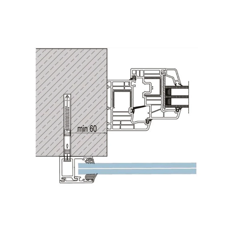 Kozza KB5000 – complete aluminium Frans balkon H1100 mm, glas 16–17,52 mm, mat geanodiseerd 000-851 (8)