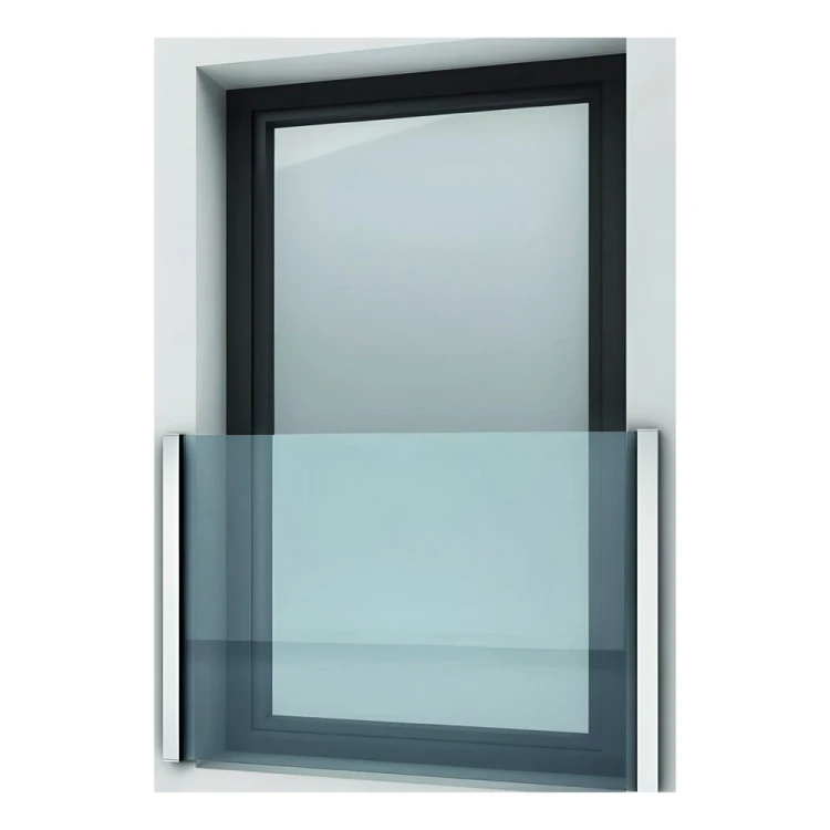 Kozza KB5000 – complete aluminium Frans balkon H1100 mm, glas 16–17,52 mm, mat geanodiseerd 000-851 (10)