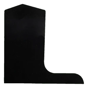 Kozza linkse zijkap voor glazen balustradeprofiel L KE105 – zwart 120 mm