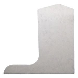 Kozza rechter zijafwerking voor glazen balustrade L-profiel KE 105 – ruw aluminium