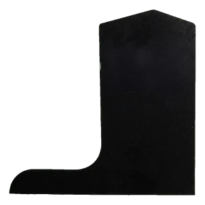 Kozza eindkap rechts voor glasbalustrade profiel KE 105 - zwart