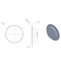 Kozza – aluminium afdekdop voor glazen balustrade profielen KE 120 zijmontage 000-849 (3)