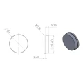Kozza – aluminium eindkap voor volledig glazen balustrade profielen KE 105 zwart 000-848 (3)