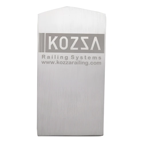 Kozza eindkap zijkant links voor glazen balustrade profiel U KE 100 – geanodiseerd aluminium mat 000-857 (1)