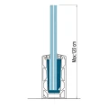 Kozza KE 100 – U-profiel voor volledig glazen balustrades 5000 mm zwart, bevestiging van bovenaf 000-861 (2)