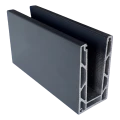Kozza KE 100 – U-profiel voor volledig glazen balustraden 5000 mm donkergrijs 000-862 (1)