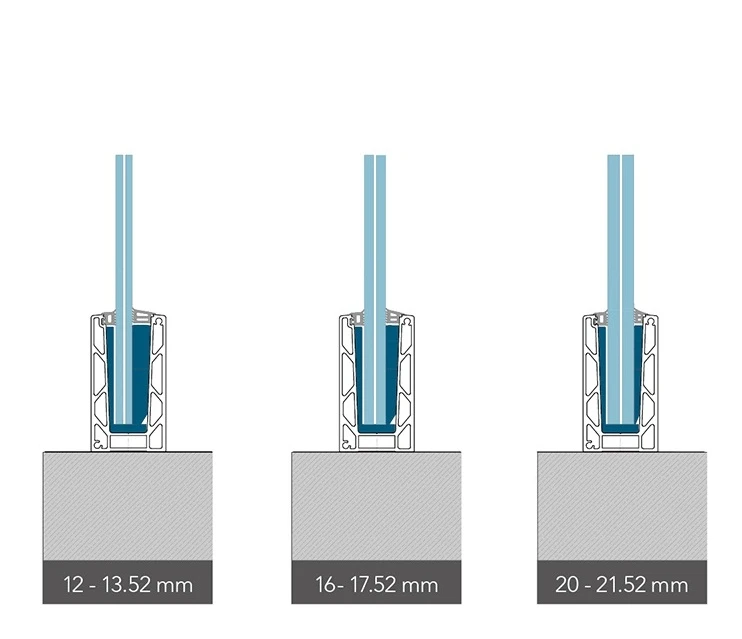 Kozza KE 100 – U-profiel voor volledig glazen balustraden 5000 mm donkergrijs 000-862 (3)