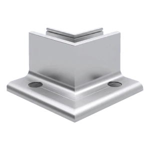 Kozza KE 105 – profiel L binnenhoek 90° voor volledig glazen balustrades, aluminium, mat geanodiseerd