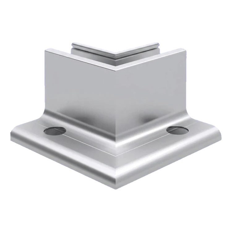 Kozza KE 105 – profiel L binnenhoek 90° voor volledig glazen balustrades, aluminium, mat geanodiseerd 000-865 (1)