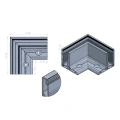 Kozza KE 105 – hoekprofiel L 90° voor glazen balustrades, uitwendig, lengtebevestiging van boven 000-866 (2)
